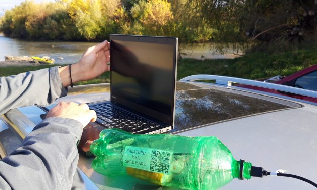 O sticlă de plastic high tech a călătorit de la Hărman la Varna