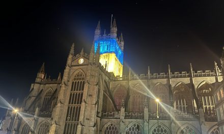 Comemorarea a 4 ani de la războiul din Ucraina în orașul Bath (Anglia)